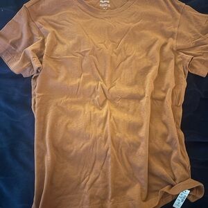 Madewell Softfade Cotton Oversized Tee in Tan